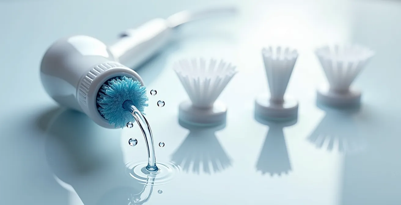 Professional arrangement of dental maintenance tools for All-on-4 implants