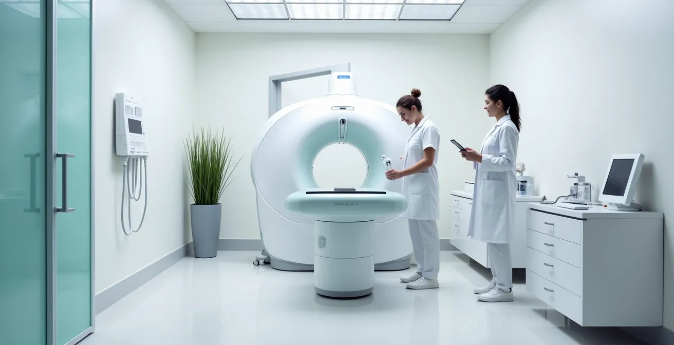 Modern CBCT scanner in Montreal dental clinic showing 3D imaging capabilities