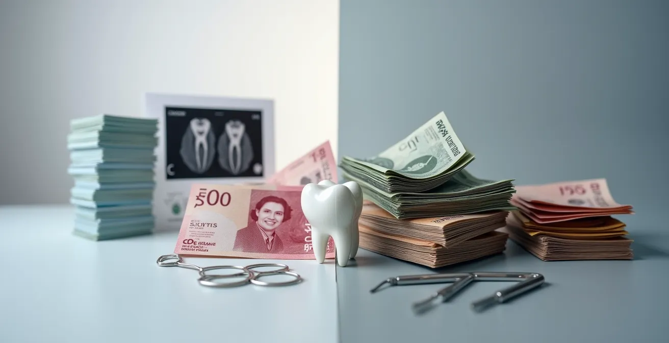 Visual comparison of dental scan investment versus implant failure costs