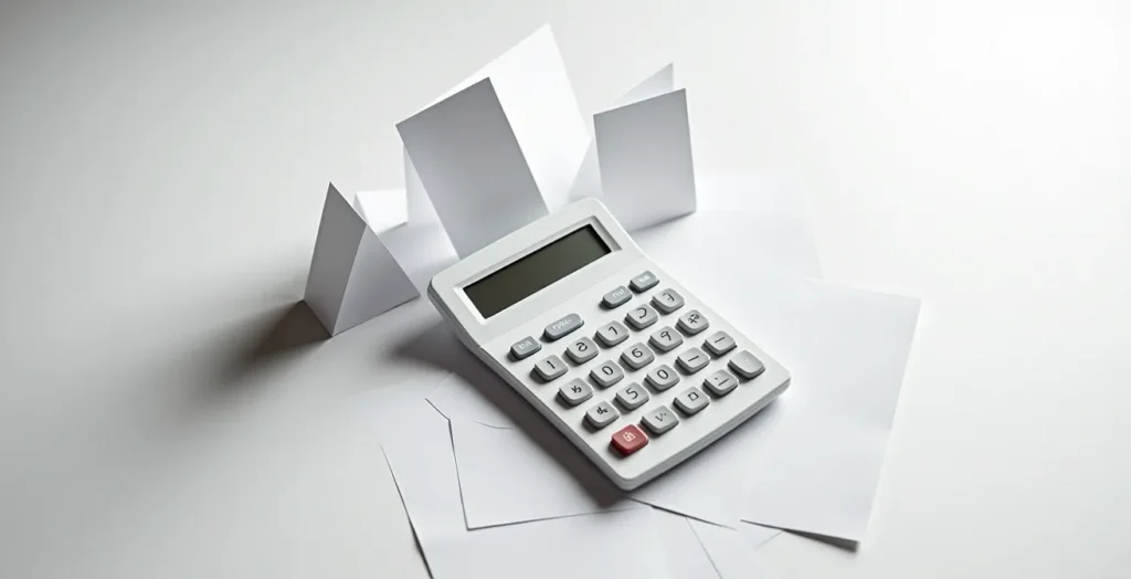 Tax documents and a calculator on a desk, symbolizing the calculation of dental expenses for a tax refund. Tax documents and a calculator on a desk, symbolizing the calculation of dental expenses for a tax refund.
